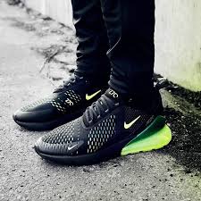 Nike Air Max 270 Black Volt Sneakers Men Fashion Nike Air Max Air Max 270