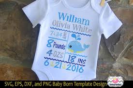 Download Svg Dxf Png Eps Baby Birth Announcement Template 98881 Svgs Design Bundles