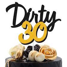 Royal blue and gold baby shower centerpieces. Amazon Com Dirty 30 Cake Topper Happy 30th Birthday Cake Decorations For Man Women Him Her Dirty 30s Birthday Anniversary Party Supplies Black Glitter Decor Toys Games