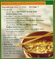 Del Monte S Smoky Corn And Potato Chowder Yes Please Corn Soup Recipes Easy Corn Soup Recipes Recipes