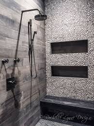 Sam Award Finalist Modern Shower Design Wood Tile Bathroom Shower Niche