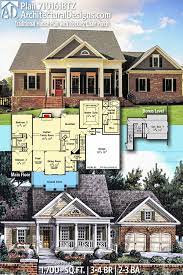 Plan 710161btz Traditional House Plan With Rocking Chair Porch House Plans Traditional House Plans Traditional House Plan