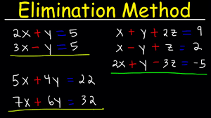 Elimination Method For Solving Systems Of Linear Equations Using Addition And Multiplication Algebr Youtube