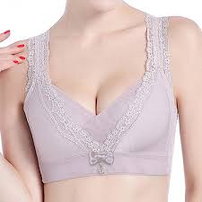 Sexy Lace Trim Wireless Bralette Tops Anti Sagging No Sleevage Genie Bra