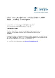 Ghoz, Noha (2020) Ocular neovascularization. PhD thesis, University of  Nottingham.