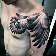 Maybe you would like to learn more about one of these? Shoulder And Chest Mens Realistic Shaded Eagle Tattoos Eagle Chest Tattoo Eagle Shoulder Tattoo Chest Tattoo Men
