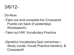 Teach biology essentials with crosswords about molecular biology, organelles, immunology, cell structures, specific animals, and more. 3 2 12 Do Now Copy And Answer The Questions Ppt Download