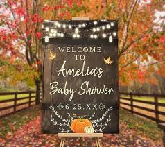 Fall Pumpkin Baby Shower Decorations Rustic Baby Shower Etsy Baby Shower Fall Baby Shower Pumpkin Baby Shower Chalkboard