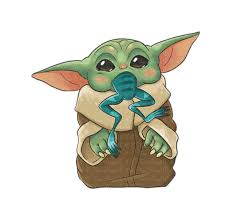 Baby Yoda Eating Frog Star Wars Drawings Yoda Art Pokemon Cross Stitch