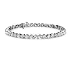 Diamond bezel setting tennis bolo bracelet 14k white gold natural round 0.31ct. Diamond Tennis Bracelet In 14k White Gold 10 Ct Tw Blue Nile
