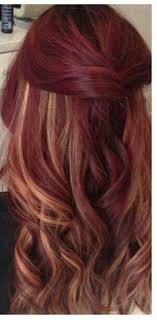 Black Blonde And Red Hair Highlights Velvet Red And Peekaboo Highlights Red Blonde Hair Hair Styles Peekaboo Highlights Hair