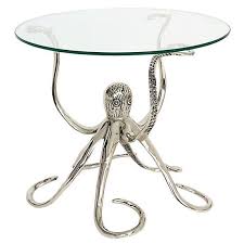 Culinary Concepts Octopus Glass Side Table Glass Side Tables Side Table Home Comforts