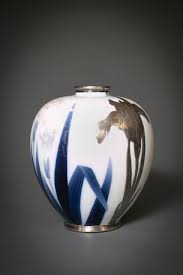 Japanese Studio Porcelain Vase Porcelain Vase Hand Blown Glass Art Vase