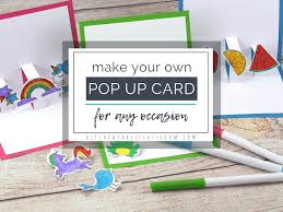 You can have a newline appear in your card text by using \n. Build Your Own 3d Card With Free Pop Up Card Templates The Kitchen Table Classroom