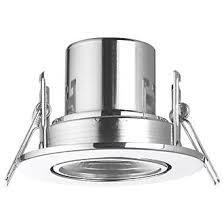 How to fit, wire and install led downighters. Lap Cosmoseco Tilt Fire Rated Led Downlight Chrome 500lm 5 5w 220 240v Fire Rated Downlights Screwfix Com