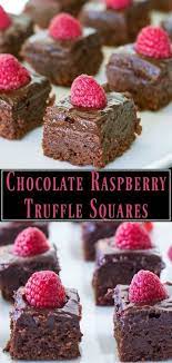 Chocolate Raspberry Truffle Squares Omg Chocolate Desserts Easy Chocolate Desserts Raspberry Desserts Raspberry Recipes