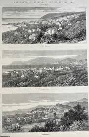 Views of the Riviera; San Remo, Bordighera and Ventimiglia. A rare, original print from The Illustrated London News, carefully removed and preserved : an important artifact of journalism's golden age!, 1882. | ITALY :