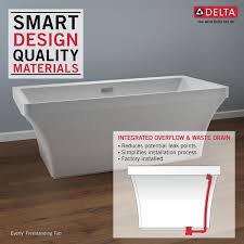 Also, check if the waste location in the bathtub aligns with the drain now that you know how to install freestanding tub, what about its maintenance routine? 60 X 32 Freestanding Tub With Integrated Waste And Overflow B14451 6032 Wh Delta Faucet