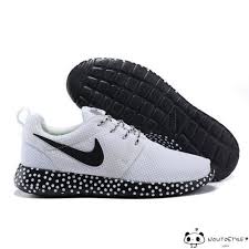 Black And White Polka Dot Shoes Women S Nike Roshe Run Mesh Black White Polka Dot Sole Womens Mens Shoes Black Nike Shoes Nike Free Shoes Nike