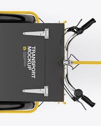 Download Cargo Bike Mockup Top View In Vehicle Mockups On Yellow Images Object Mockups PSD Mockup Templates
