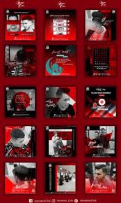 Inspirational designs, illustrations, and graphic elements from the world's best designers. Design Feed Instagram Barbershop Dark Color Merah