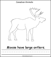 Download or print for children, 100 images. Canadian Animals A Printable Book Enchantedlearning Com