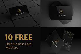 Display your business cards using placeit's business card mockups! Free 10 Dark Business Card Mockups Free Design Resources