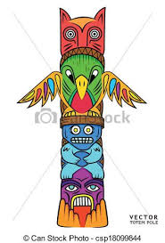 Eps Vector Of Vector Totem Pole A Bright And Colourful Totem Pole Csp18099844 Search Clip Art Illustration Dra Totem Pole Totem Pole Drawing Animal Mural