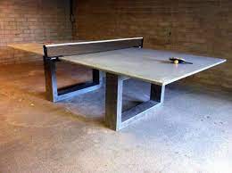 First, the concrete tabletop gives the table a sturdy surface for playing. Concrete Ping Pong Tops James Dewulf