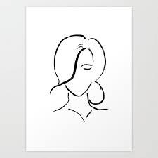 Art diy white aesthetic summer aesthetic photo backgrounds textured walls textures patterns oeuvre d'art illustration art. Black And White Line Art Elegant Art Print From A Black And White Watercolor Painting A Simple Portrait Of A Woman That Would Art Female Art Fashion Wall Art