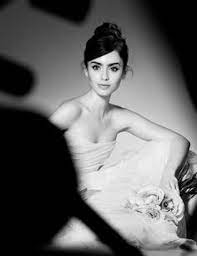 Lily Collins Maquillage Lily Collins Cheveux Mariage Coiffure Et Beaute