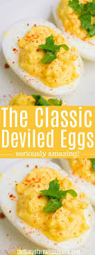 Yes I Love This Recipe Just Like My Grandma Used To Make Classic Deviled Eggs Egg Easter Food Recipes Deviled Eggs Classic Food