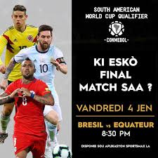 Neymar » matches pour ecuador: Digicel Pa Rate Bel Match Sa Bresil Fas Ak Equateur L Facebook