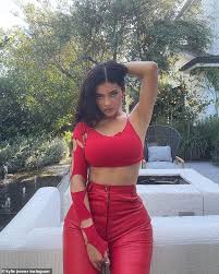 Stream tracks and playlists from kylie sky on your desktop or mobile device. Kylie Jenner Is Red Hot As She Dazzles In A One Shoulder Midriff Baring Top And Leather Pants Daily Mail Online