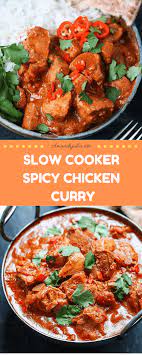 Slow Cooker Spicy Chicken Curry Recipe Amandajulia Site Spicy Chicken Curry Recipes Slow Cooker Chicken Curry Curry Recipes