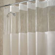 Interdesign Hitchcock Long Shower Curtain In Clear 27580 The Home Depot Vinyl Shower Curtains Hitchcock Shower Curtain Plastic Shower Curtain