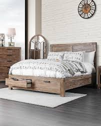 Wynton Weathered Light Oak Wood Queen Bed By Furniture Of America Oak Bedroom Furniture Oak Bedroom Wood Bedroom Furniture