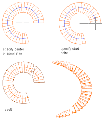 Angle between the first step and the upper floor. To Create A Spiral Stair With User Specified Settings Autocad Architecture Autodesk Knowledge Network