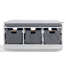 Wonkawoo Deluxe Childrens Storage Bench With Optional Cushion White Walmart Com Walmart Com