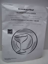 kitchenaid drawer dishwasher user guide