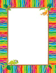 Chameleon Printer Paper Colorful Printer Paper That Can Be Used As Awards Invitations Notes To Parents Cl Borders For Paper Clip Art Borders Writing Paper