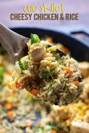 Chicken broccoli stir fry smothered with lots of homemade stir fry sauce! One Skillet Cheesy Chicken And Rice With Broccoli Healthy Kid Friendly