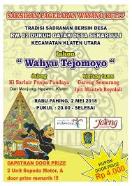 Видео gebyar hari wayang nasional 2018 | ki h. Www Kabarklaten Id Ø¹Ù„Ù‰ ØªÙˆÙŠØªØ± Hari Ini Wayang Kulit Bersih Desa Sadranan 20 00 Gatak Sekarsuli Klaten Utara Terbuka Untuk Umum