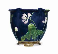 A Large Mintons Majolica Cobalt Blue Ground Jardiniere Majolica Colorful Pottery The Potter S Hand