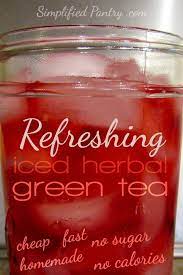 Refreshing Iced Herbal Green Tea No Sugar Easy Recipe Simply Convivial Herbal Green Tea Homemade Iced Tea Green Tea Drinks