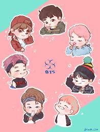 Bts Cartoon Wallpapers Wallpaper Cave