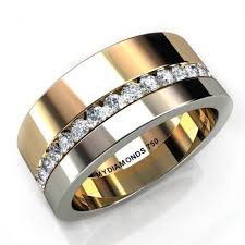 Mens Two Tone Diamond Wedding Ring Diamond Wedding Bands Diamond Wedding Rings Wedding Rings Simple