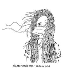 Pypus is now on the social networks, follow him and get latest free coloring pages and much more. Girl White Medical Face Mask Coloring Stock Vector Royalty Free 1683621751