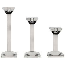 Oleg cassini new crystal candle sticks set of 2 iridescent braided modern. Set Of 3 Crystal Candlesticks By Oleg Cassini For Sale At 1stdibs