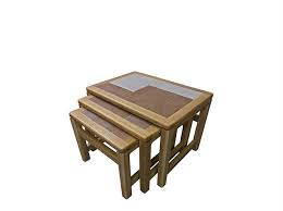 Poly & bark riley marble top rectangle coffee table. Occasional Tables Monaco Tile Top Nest Of Tables Buy At Lucas Furniture Alyesbury